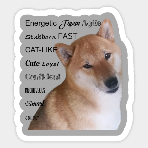 Shiba Inu Traits Sticker by especialescosas